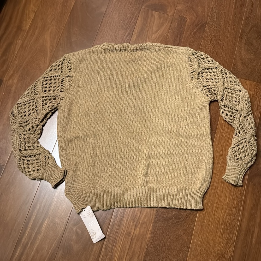 NWT Women’s size Large Sweater Pointelle V-Neck - Picture 8 of 12